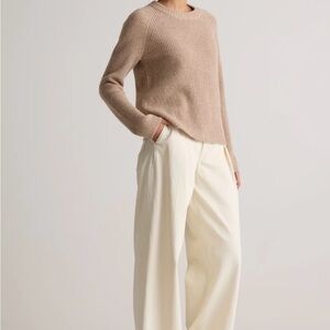 Mongolian Cashmere Fisherman Crewneck Sweater